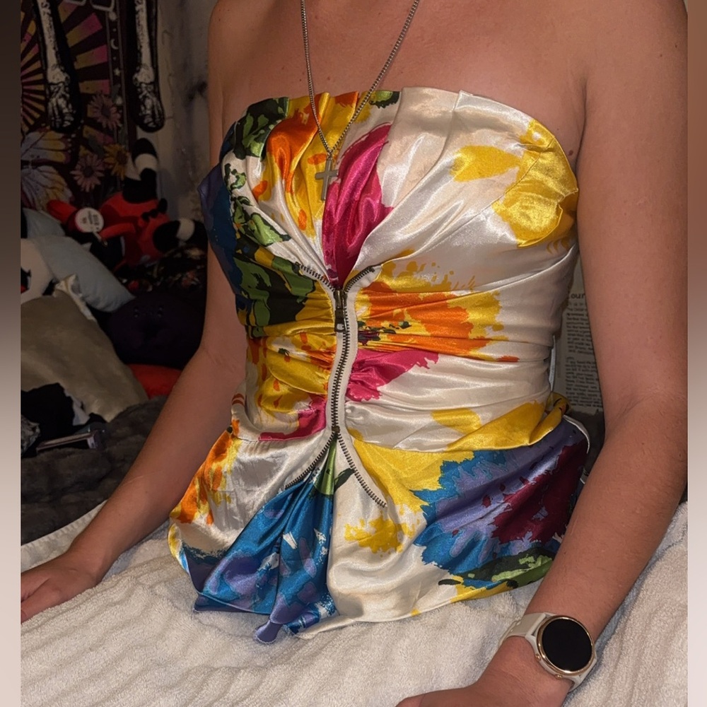 Rampage strapless blouse size medium